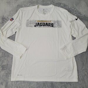 Jacksonville Jaguars Nike NFL On Field Dri-Fit Long Sleeve Shirt Men's Lg White